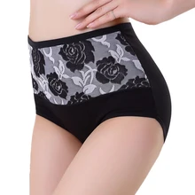 Amazing High Waist Cotton Women Briefs Sexy Healthy Panties Underwear Ladies Underpants Plus Size