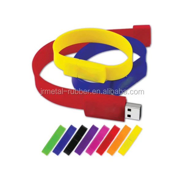 cheap custom medical silicone usb flash drive waterproof slap bracelet