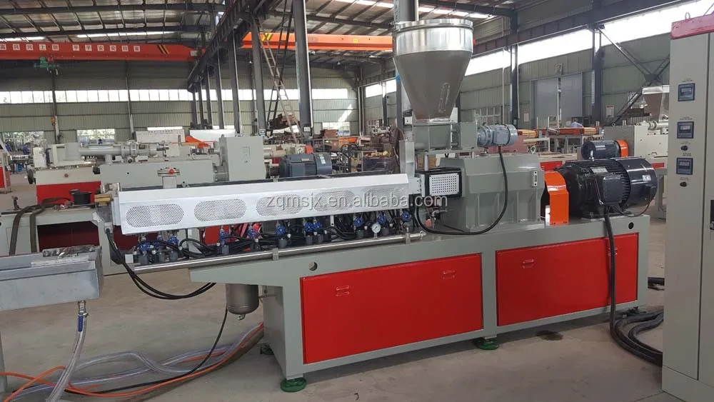 High Capacity PP PE Plastic Color Masterbatch Twin Screw Extruder Pelletizing Machine