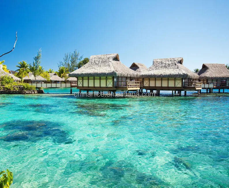 Экологически чистая Экструзионная пластиковая синтетическая соломенная крыша для украшения