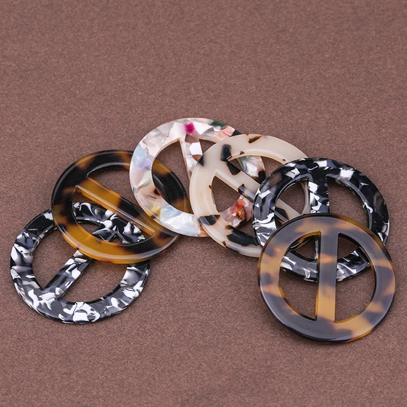 
custom made resin cellulose acetate plastic blet buckle for garment 