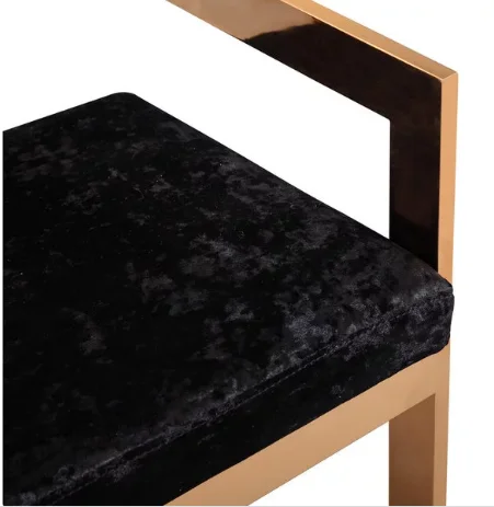 Black Velvet Counter Stool rose gold stainless steel frame bar stool with armrest