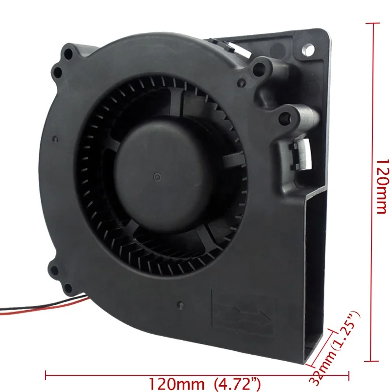 Centrifugal high cfm 1232 120mm 12v 24v 48v 120X120X32mm blower dc fan for air conditioner