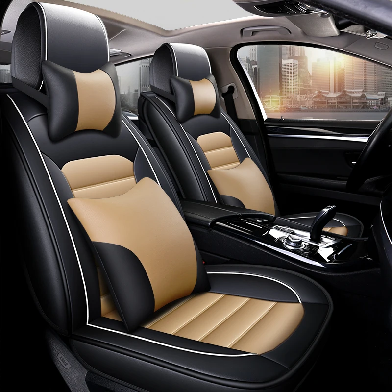 Factory Price Sports Business Style Plain Pattern PU Leather Car Seat Cover