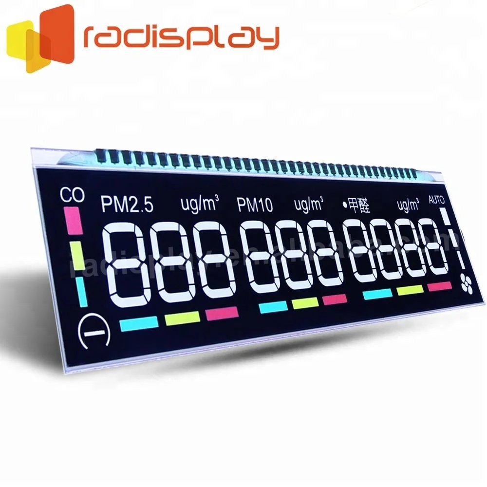 
Segment VA Negative Black Background Lcd Display 