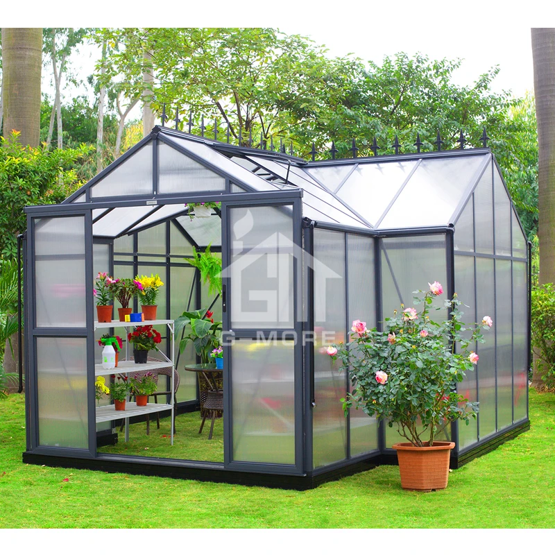 G-MORE hobby T-shaped Aluminum Frame glass/plastic garden greenhouse
