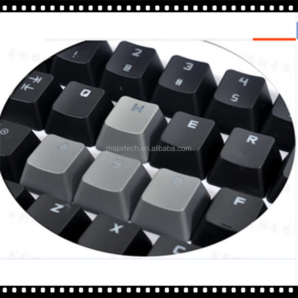 Translucent Keycaps Key Cap Keypress Logitech G710 for Mechanical Gaming Keyboard 104 Layout Black Backlight Backlit