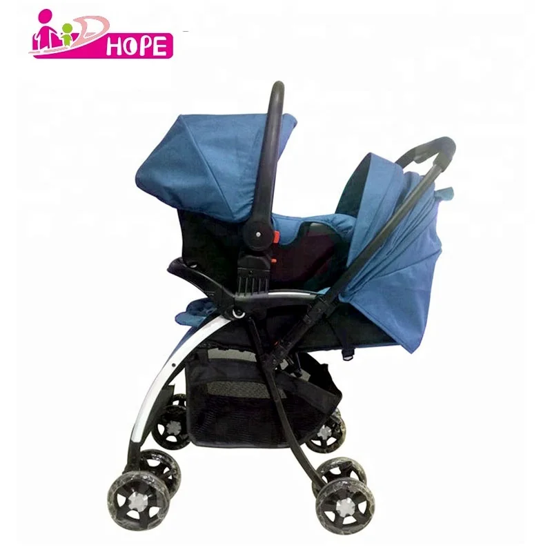 Anhui Hope Baby Stroller 2 in 1 Type Reversible Pram Stroller With Carseat