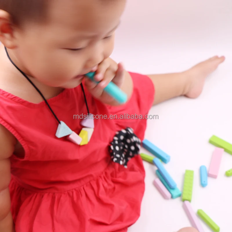 2022 Amazon hot sale Necklace liquid silicone medical products/medical rubber ring sensory teething necklace