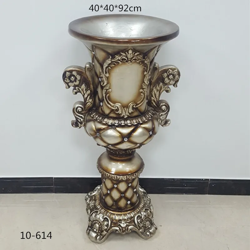 FRP 2019 New item Antique Bronze Fiberglass And Painted Vase For Flowers Pot