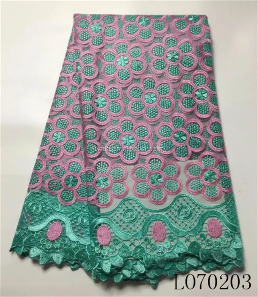 
LO70203- (1) green cheap embroidery dubai bridal french lace fabric wedding dress lace suppliers 