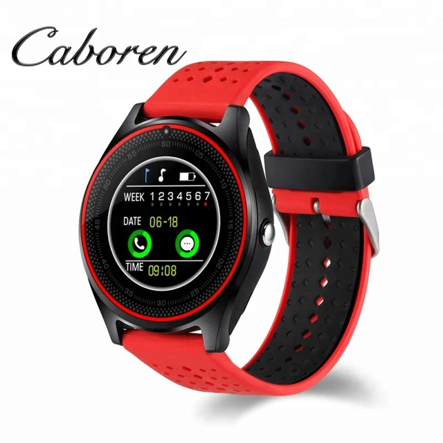 
2019 Wholesale BT Smartwatch v9 Smart Watch With SIM Card and Camera Mobile Smart Watch with Android IOS Phones pk V8 A1 
