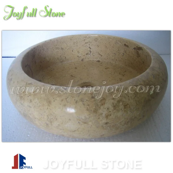 
Square Bathroom Stone Carved Vessel Sink Basin 