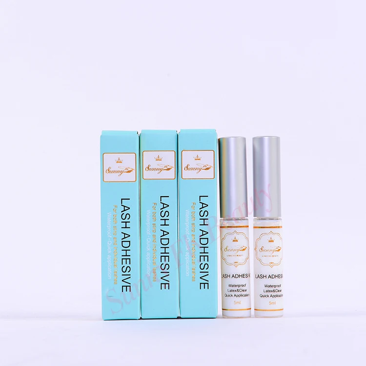 
Custom logo white fake fashion cosmetic latex Korea strip eyelash glue 