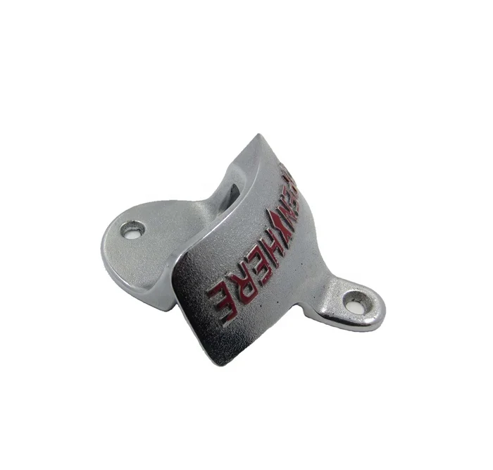 High quality custom logo zinc alloy beer metal  wall mounted bottle openers