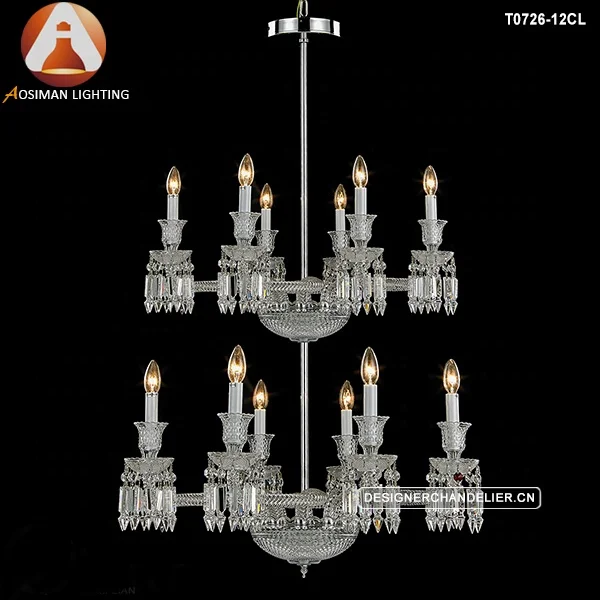 12 Light Chandelier Crystals with Lampshade