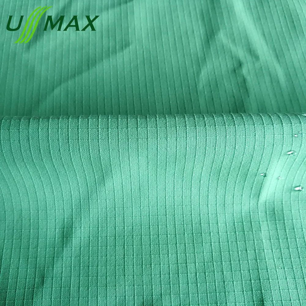 160d 100% nylon 0.3*0.3mm ribstop taslon with water proof for out-door jackets and sports wears