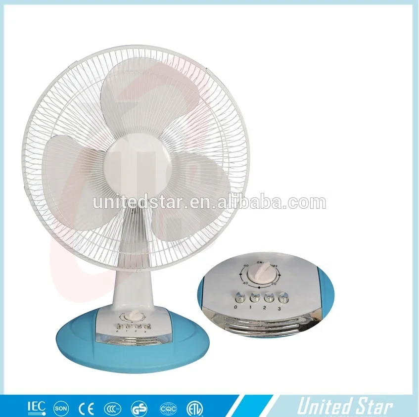 Electric Ac Power Low Power Consumption Orange 16Inch Table Fan