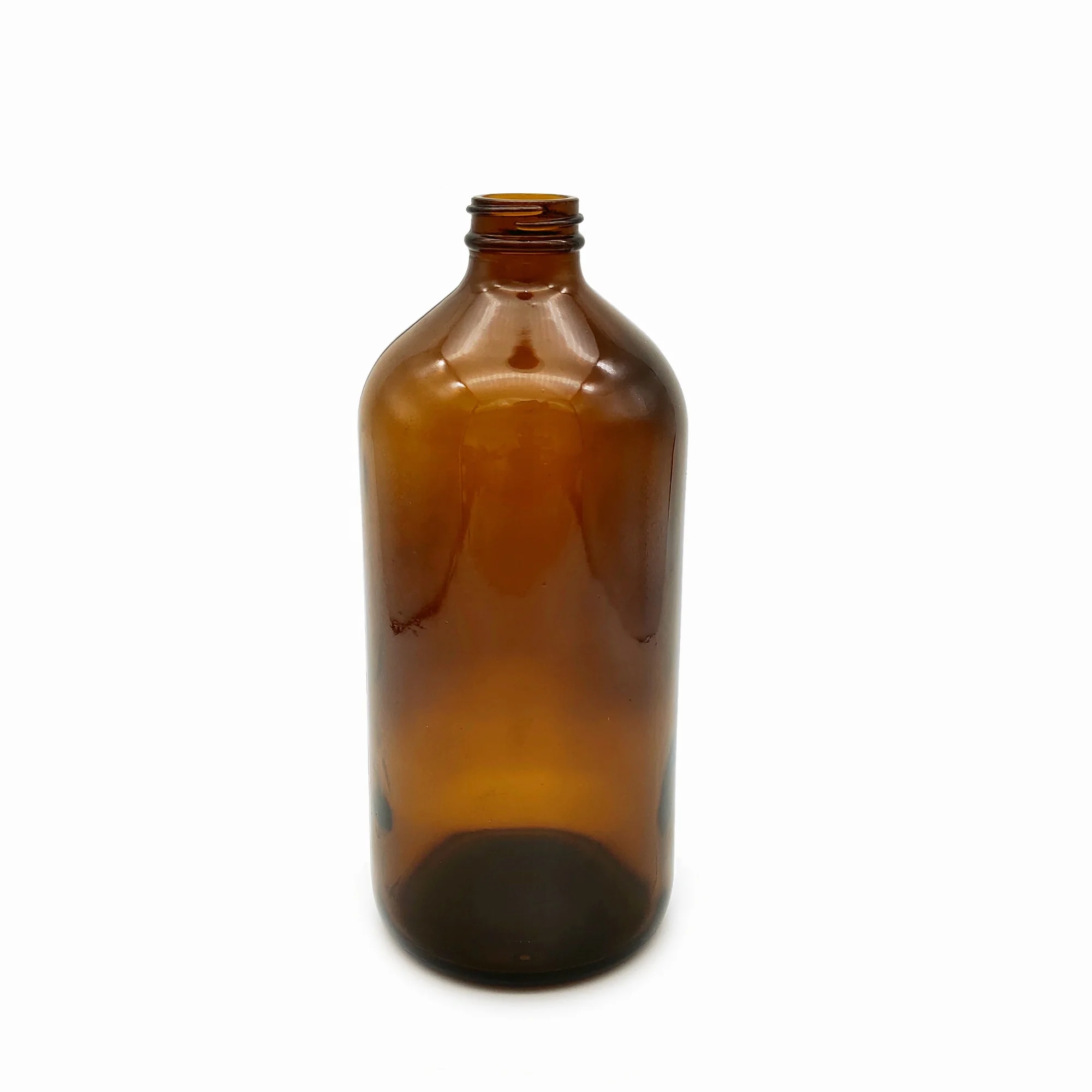 empty 1000 ml amber glass bottle for beverages