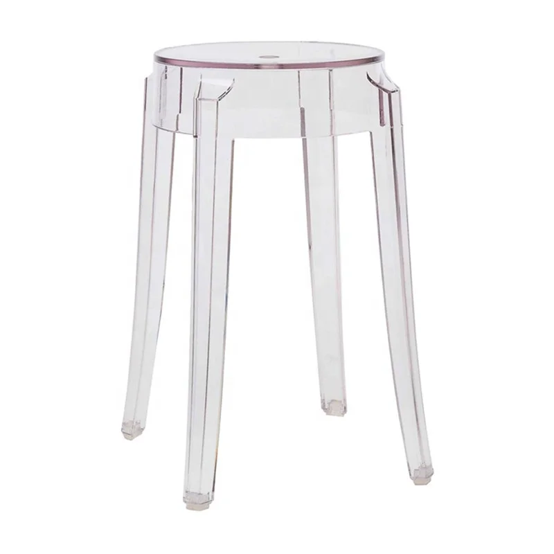 
Wholesale French design round stackable plastic bar stool 