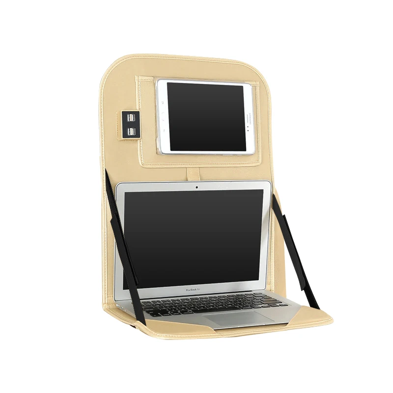 SN-Y-062 автомобильный планшет на заднее сиденье 4 USB зарядное устройство Карманный складной держатель для ноутбука лоток Органайзер на заднее сиденье автомобиля