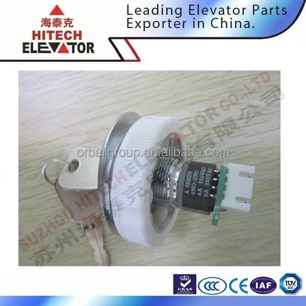 Push button key switch reset elevator BA540