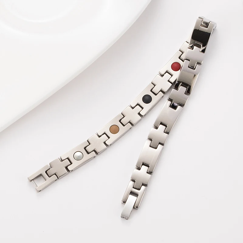 Лидер продаж в Японии, оптовая продажа, здоровый спорт, биологический тонкий простой мужской титановый германиевый браслет, магнетит