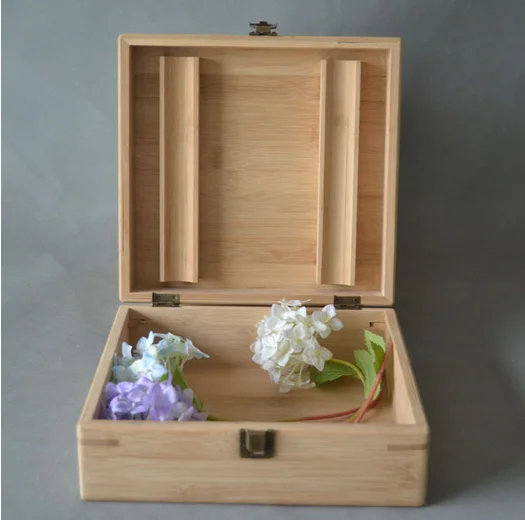 Clamshell bamboo tea box wooden box