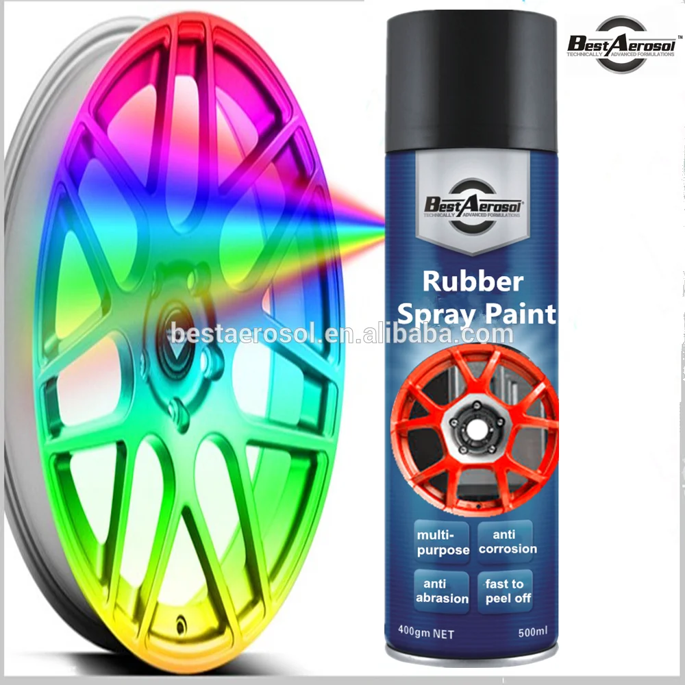 Автомобильный отслаиваемый силиконовая резиновая краска съемный спрей каучуковая аэрозольная краска