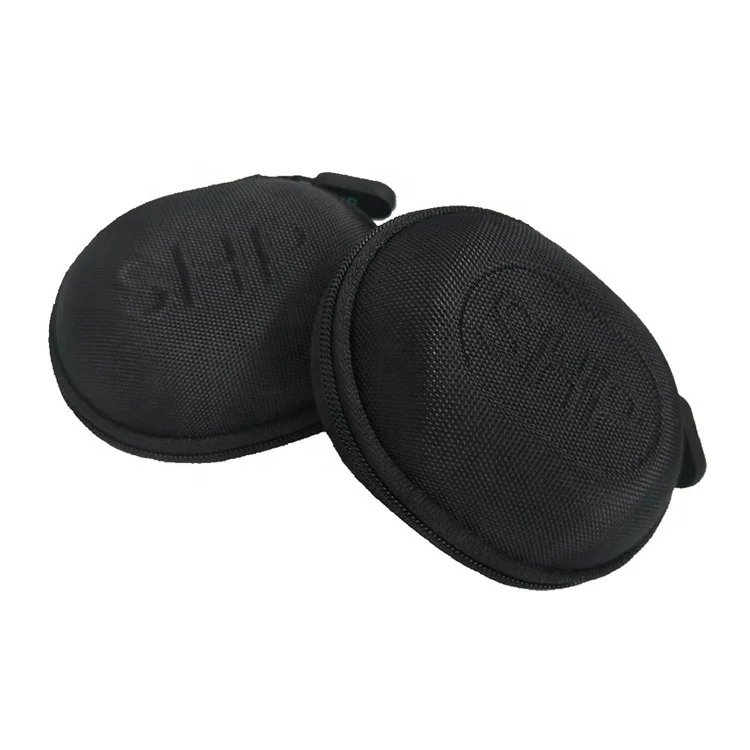 Earbud Carry Case Ali Hot Sale Anti-scratch Oval Eva with Customized Logo Guohui Earphone Case Eva EVA & Nylon 7 to 10 Days