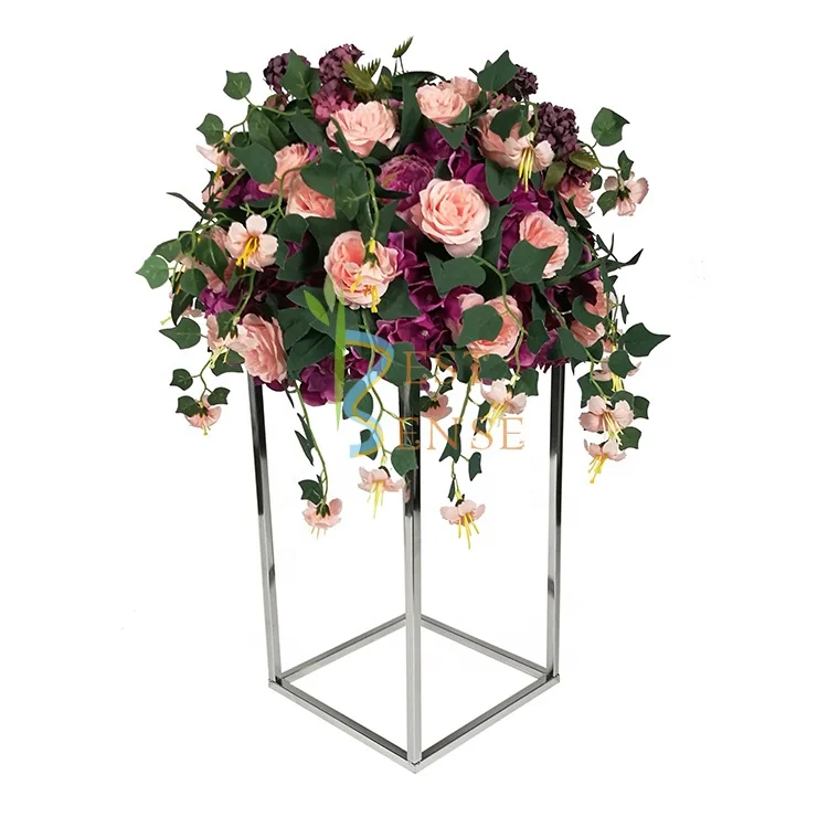 
Party popper Rectangle silver frame centerpieces for wedding table 