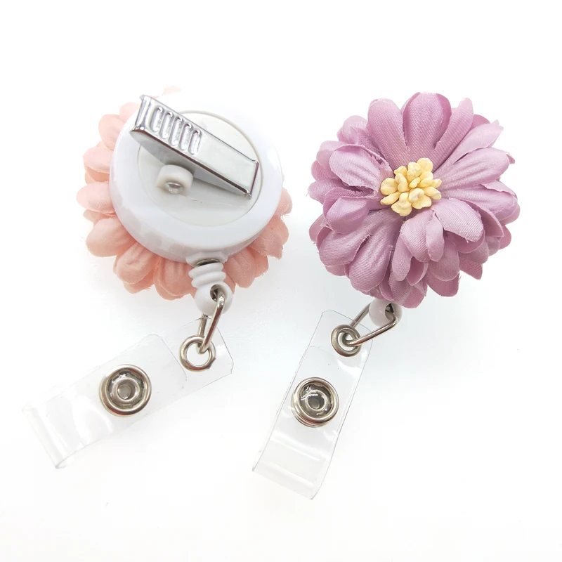 
YOROYAL flowers Badge Reel Holder, Accurate Stitching, Reinforced Strap, Easy Retracting, Alligator Clip, Perfect Gift for Women 