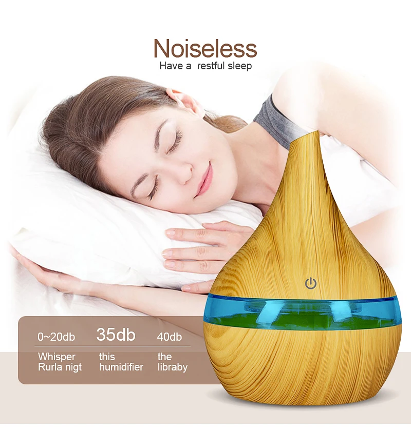 130ml portable Wholesale wood Grain Cool Mist Aroma Ultrasonic Mini Humidifier promotional USB diffuser