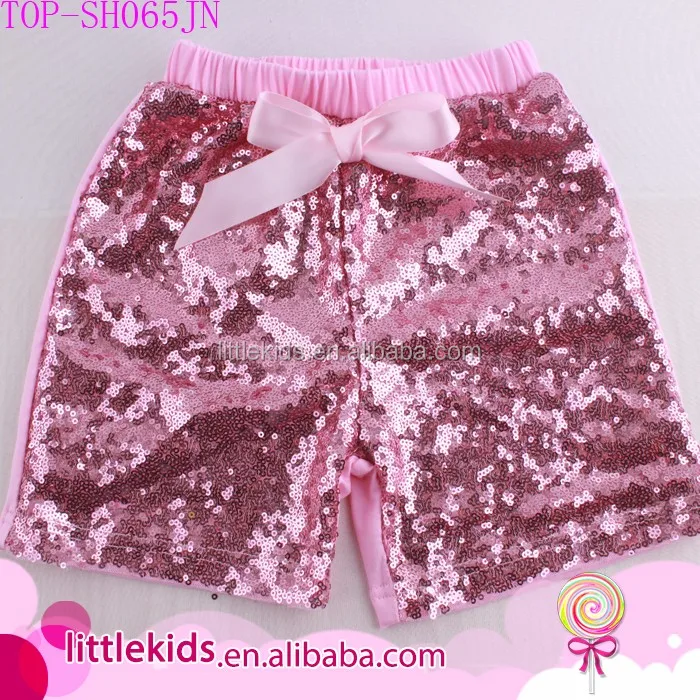 Sparkle Child Model Images Cutie Pie Girls Flare Sequin Party Shorts Wholesale Baby Toddler Children Sequin Shorts With Bow