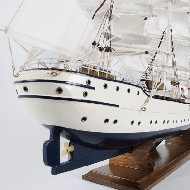 
Mettle New Arrival Length 103 CM Wooden Craft Sailboat Model For Garden Decoration 