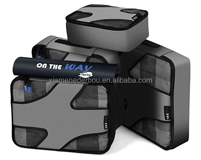 Alibaba gold supplier Packing Cubes-4 Set Travel Luggage Packing Organizers with Laundry Bag