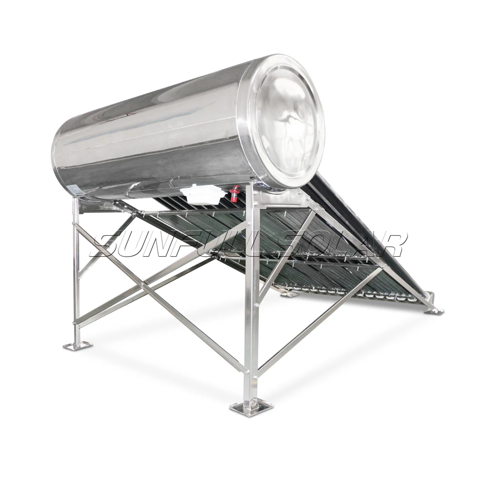 Stainless steel solar water heater with reflector by manufacturer Sunfull