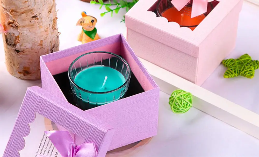 High Quality Decorative Vertical Stripe Colorful Glass Jar Aromatherapy Candle Private Label Scented Soy Wax Candle