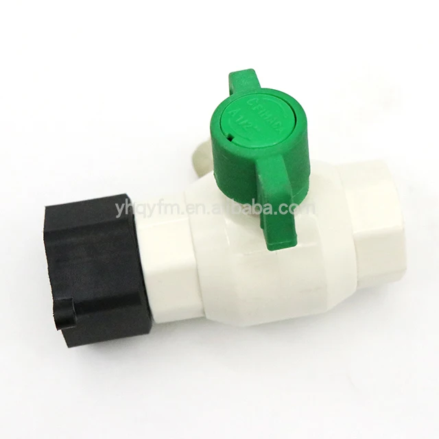 Plastic PPR Ball Valves ABS Handle Gardening Greenhouse light weight cheap price pressure water plastic ball valve with nut