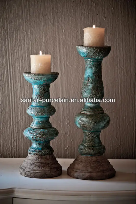 MM94 shabby chic ceramic pots home decorations turquoise