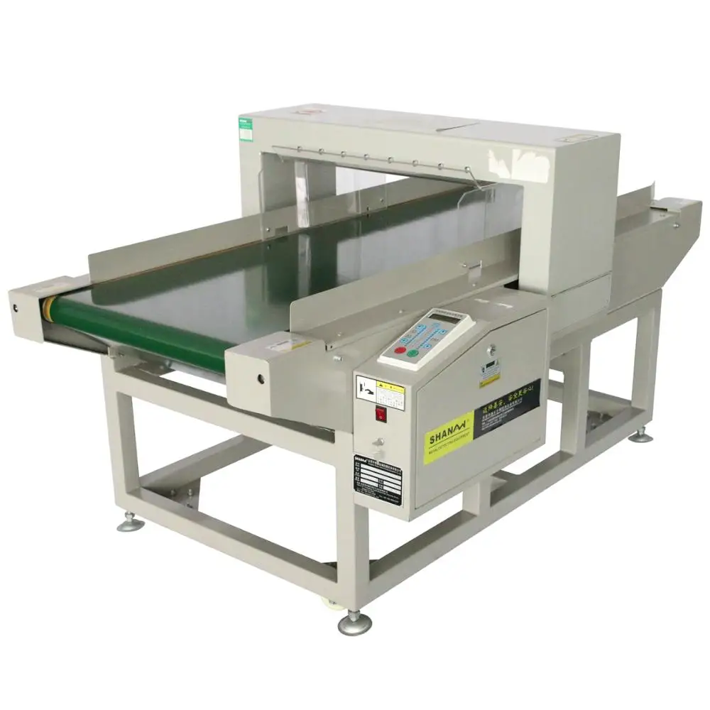 
Touch screen conveyor belt needle detector for garment and textile 