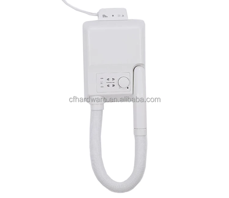 
Guangzhou Congfei wall mounted skin dryer white manual hair dryer with flexible extension and multi-functional socket 