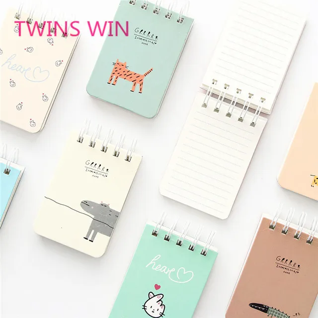 Korean office supplies and stationery wholesale custom logo spiral waterproof mini plain recycled paper notebook 1139