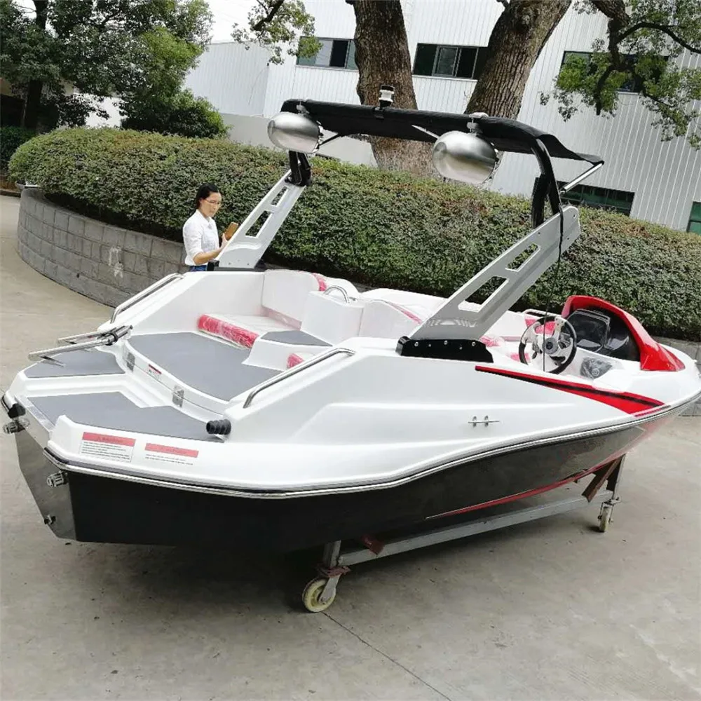 China Factory Speed Fiberglass Sport Boat 4.8 Meter 16 ft