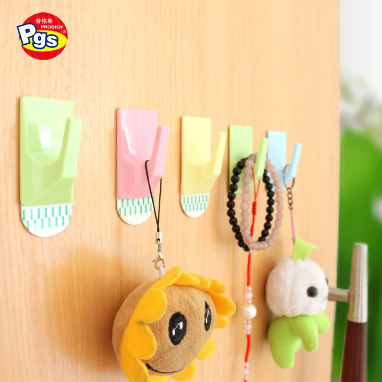Strong plastic material adhesive hook no mark hook wall hooks for hanging coat
