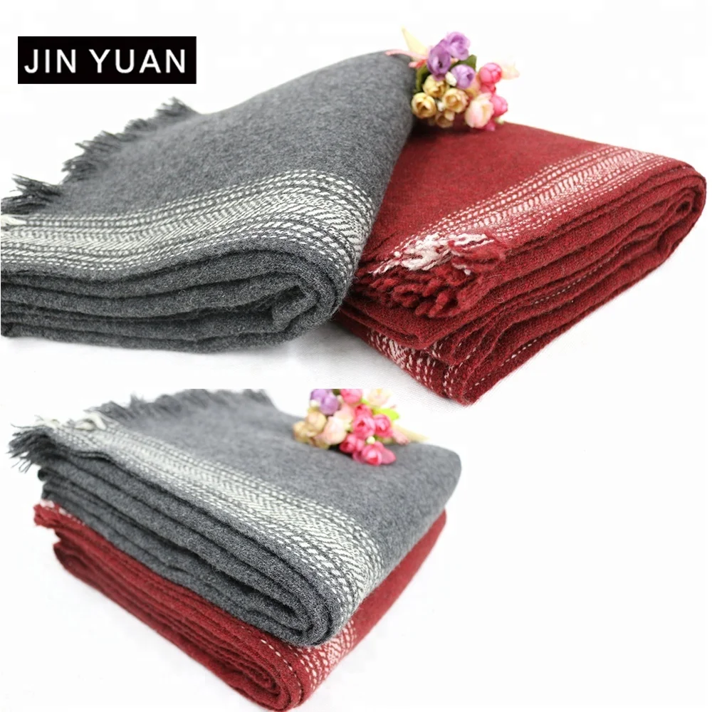 custom designer brand 50% yak wool 50% lambs wool scarves shawl winter women tassel wool scarf