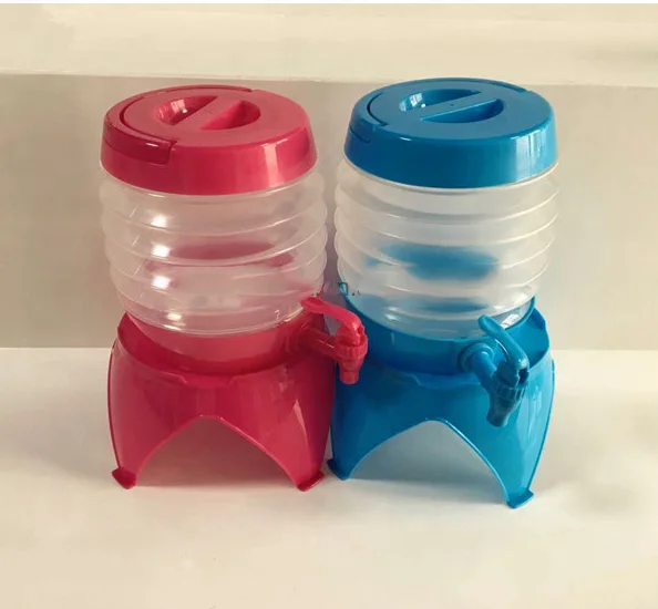 Portable Folding 5.5 L Collapsible Beverage Water Dispenser for Outdoor Drink