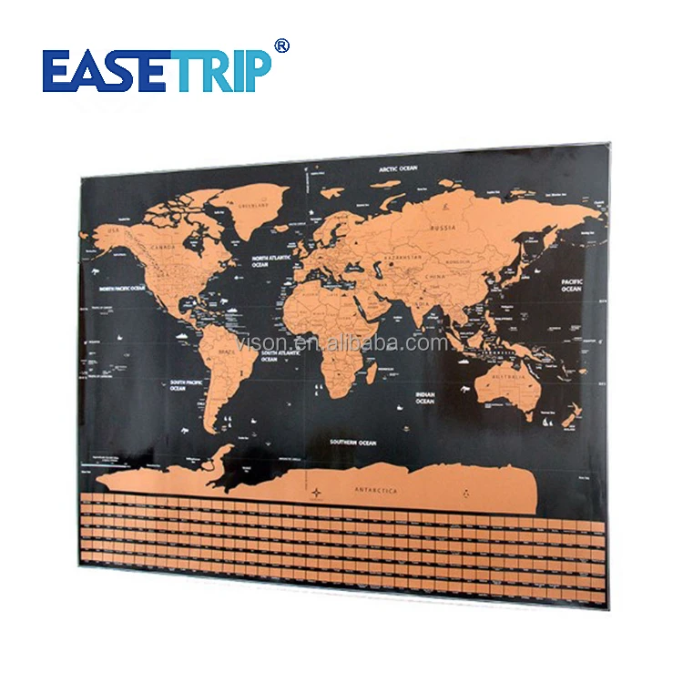 Оптовая продажа, новейшая Роскошная Карта мира, постер, Карта мира от царапин