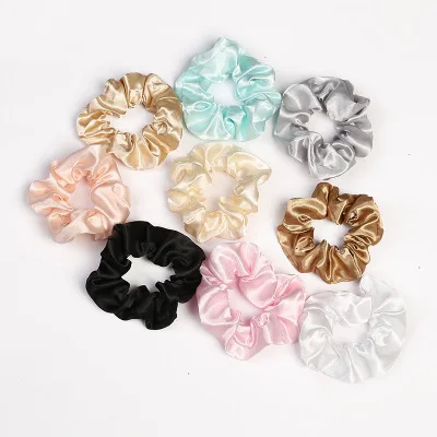 Модные женские Однотонные резинки для волос, милые элегантные резинки для волос, аксессуары для фиксации хвоста