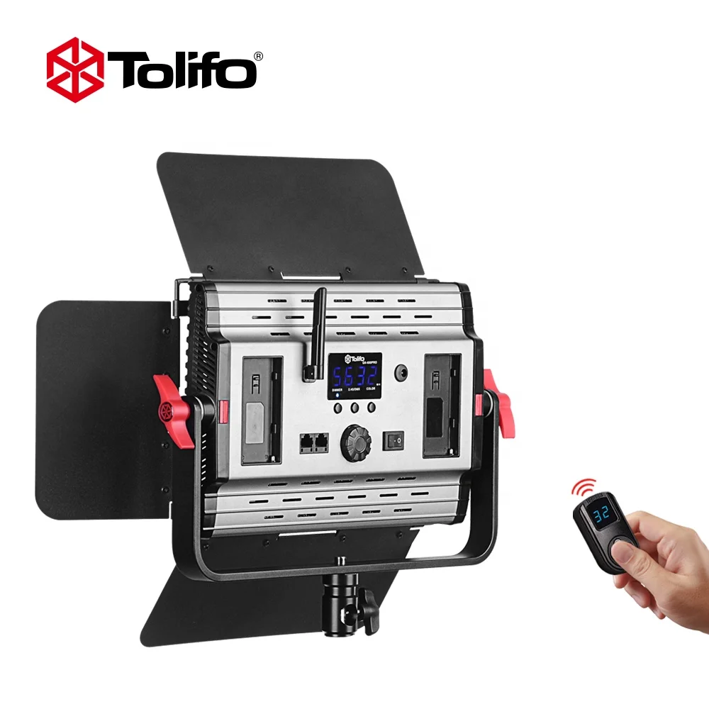 
Tolifo Photographic Equipment 900 Ra 95 Dimmable LED Studio Video Lights with Remote DMX512 Controlled 